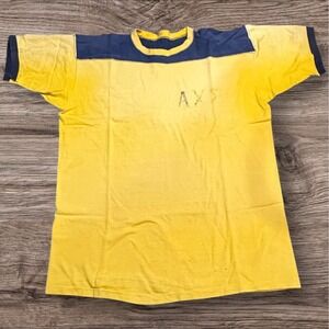 Vintage 70s 80s Alpha Chi Sigma AXE‎ Shirts Fraternity Single Stitch READ